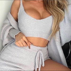 New Fashion nova living in it cozy grey set